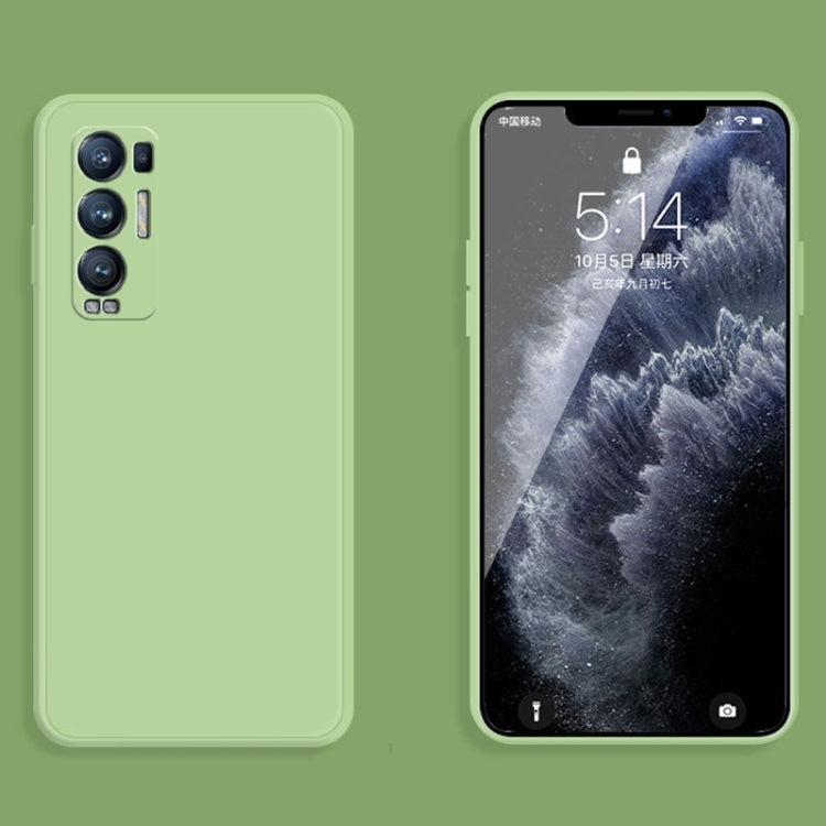 For OPPO Reno5 Pro+ Solid Color Imitation Liquid Silicone Straight Edge Dropproof Full Coverage Protective Case