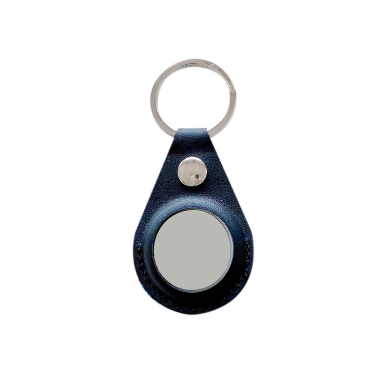 Anti-scratch Imitation PU Shockproof Protective Cover Case with Keychain Ring Loop For AirTag