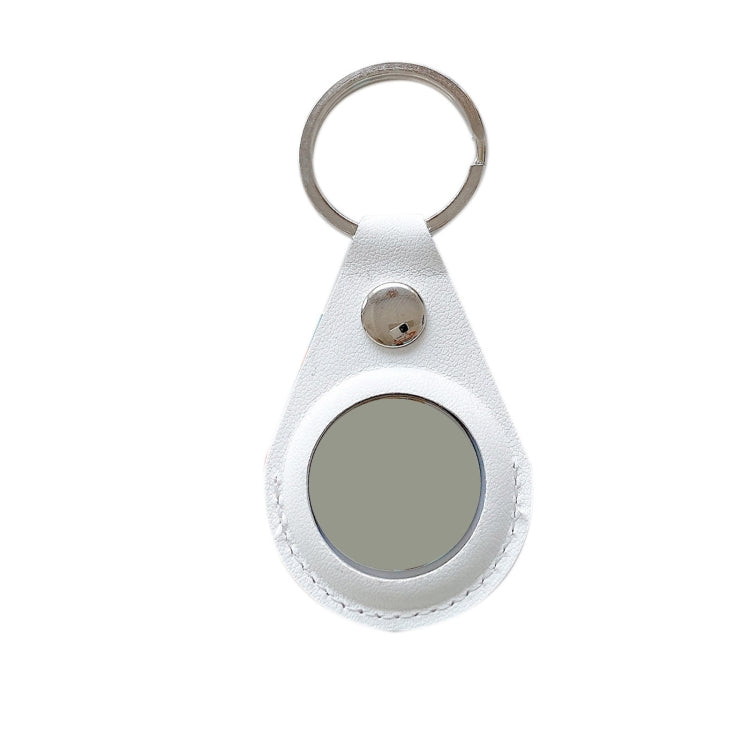 Anti-scratch Imitation PU Shockproof Protective Cover Case with Keychain Ring Loop For AirTag