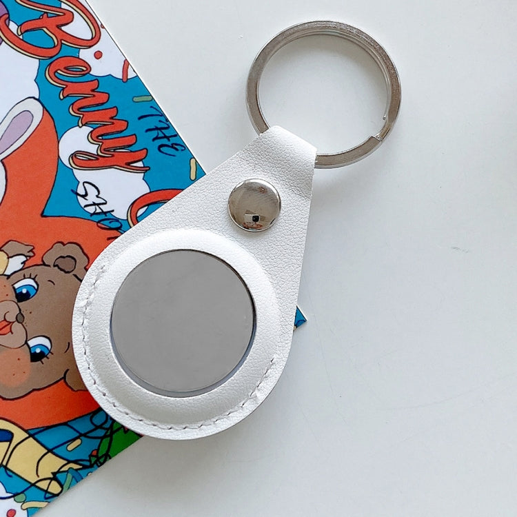 Anti-scratch Imitation PU Shockproof Protective Cover Case with Keychain Ring Loop For AirTag