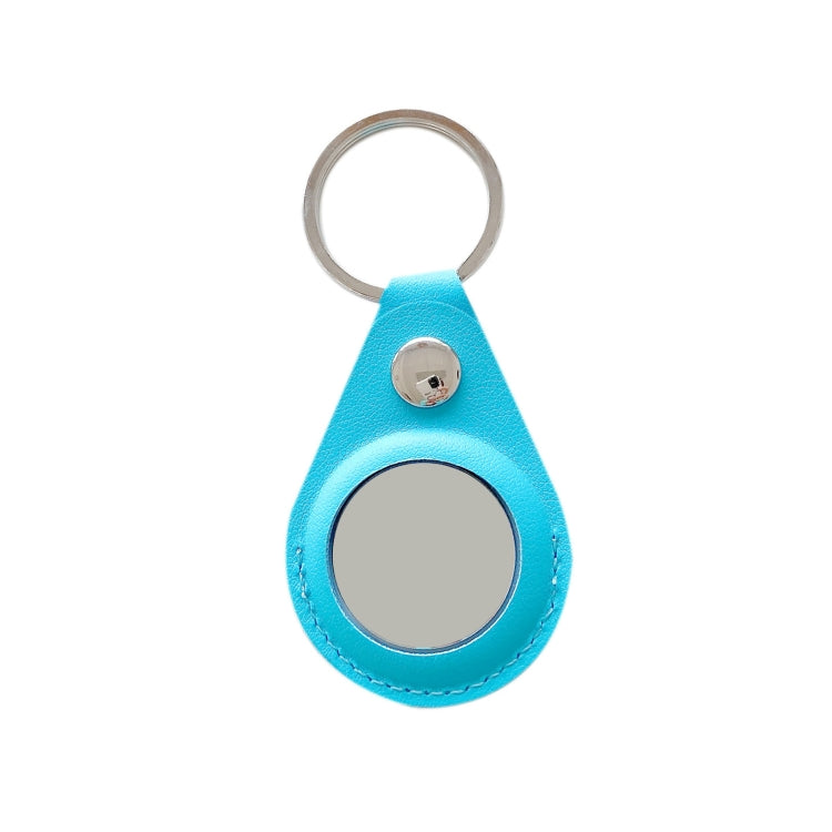 Anti-scratch Imitation PU Shockproof Protective Cover Case with Keychain Ring Loop For AirTag