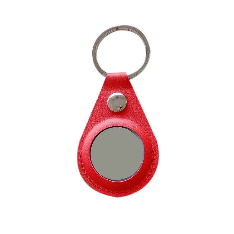 Anti-scratch Imitation PU Shockproof Protective Cover Case with Keychain Ring Loop For AirTag