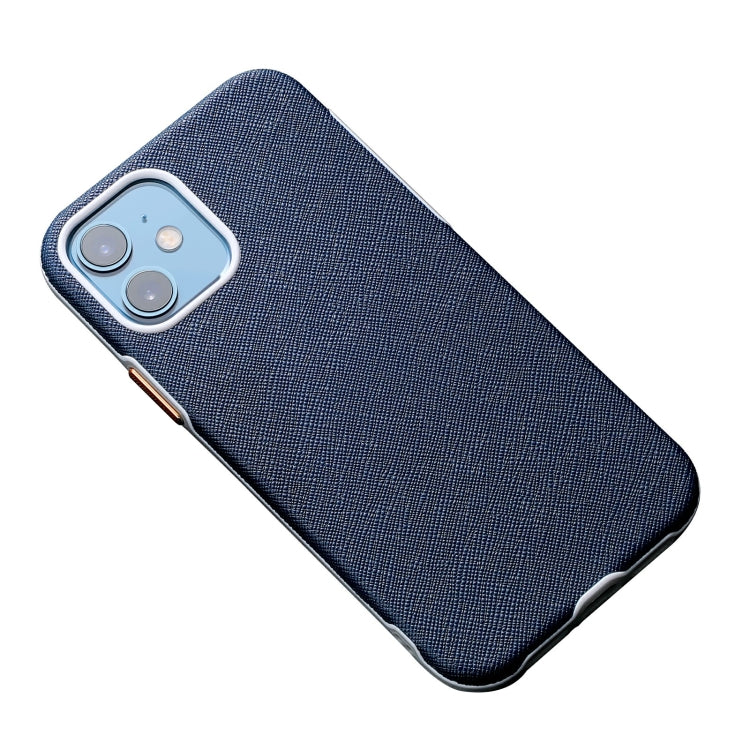 For iPhone 12 mini Business Cross Texture PC Protective Case