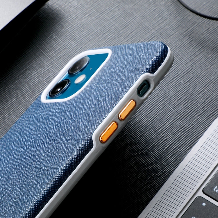 For iPhone 12 mini Business Cross Texture PC Protective Case