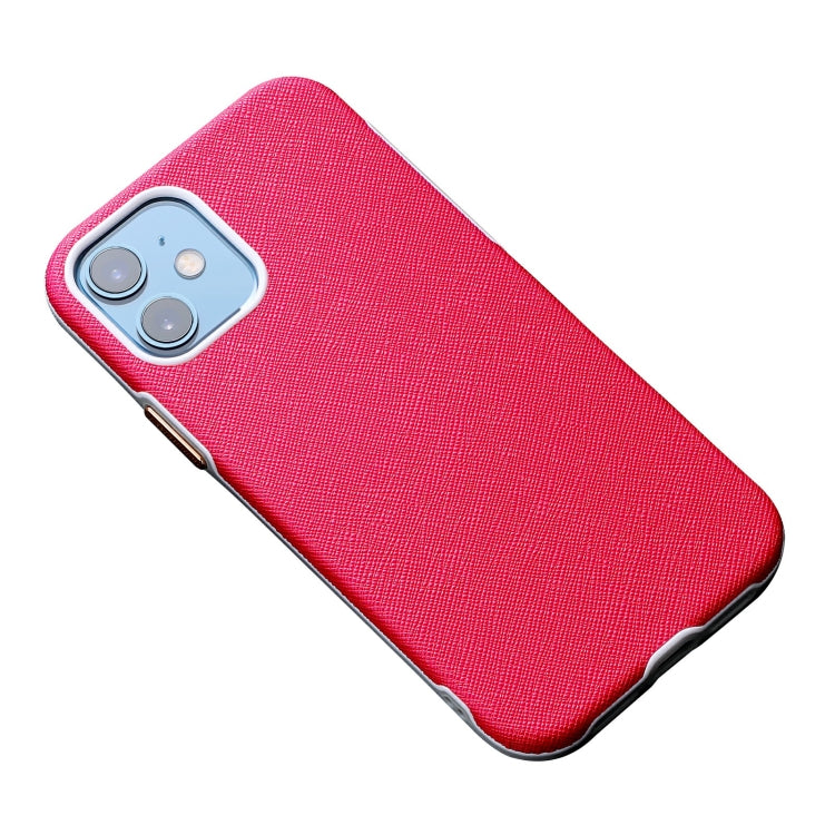 For iPhone 12 mini Business Cross Texture PC Protective Case