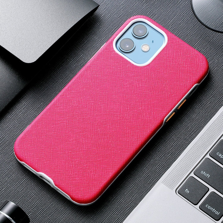 For iPhone 12 mini Business Cross Texture PC Protective Case