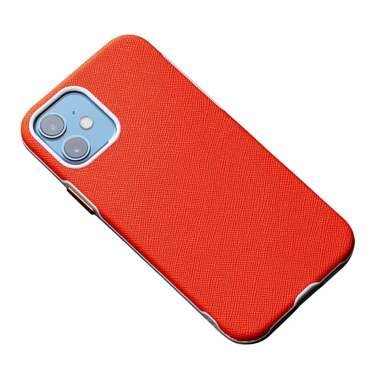 For iPhone 12 mini Business Cross Texture PC Protective Case
