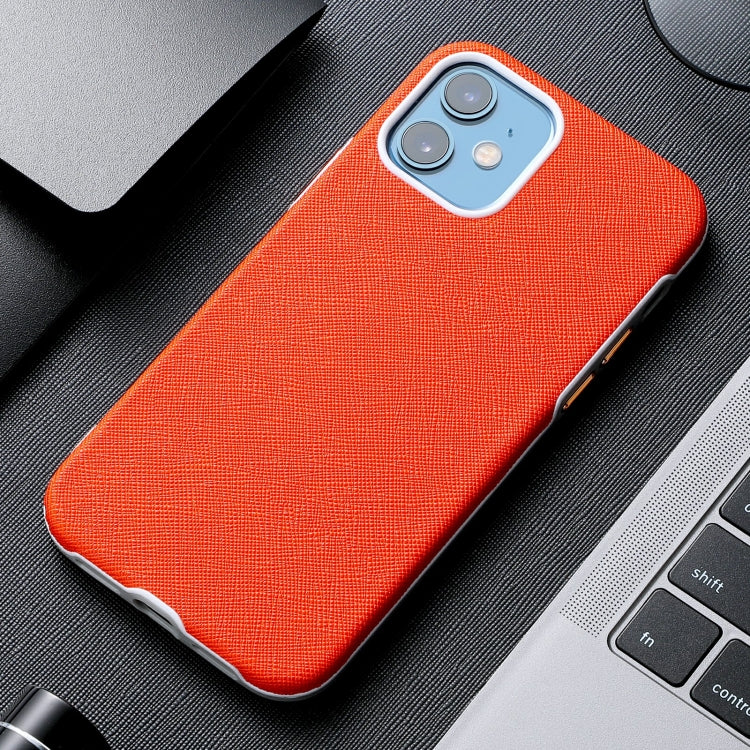 For iPhone 12 mini Business Cross Texture PC Protective Case