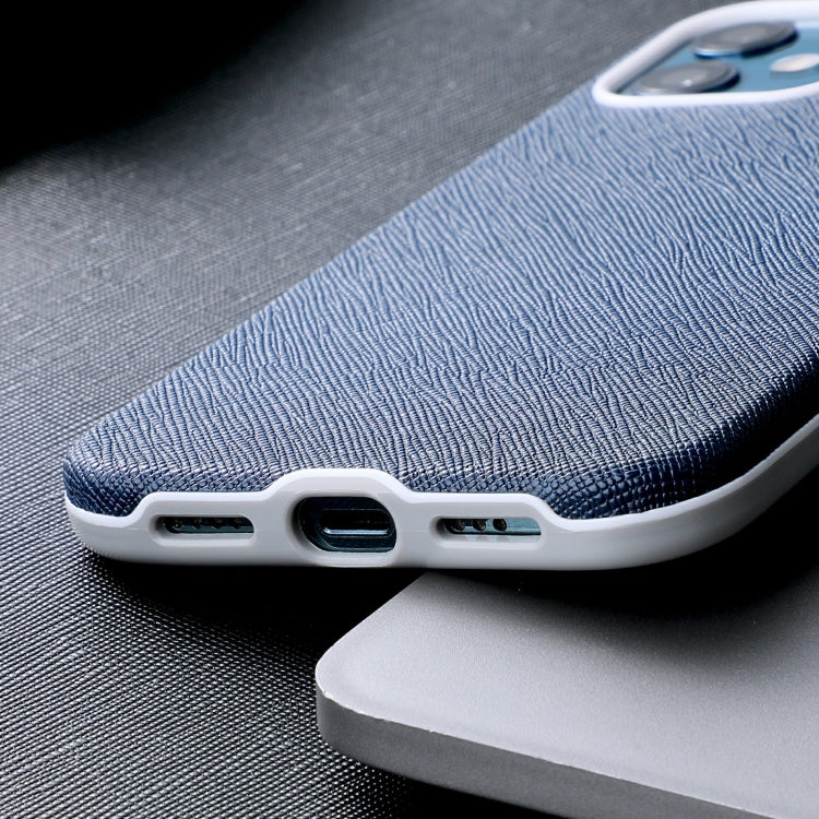 For iPhone 12 mini Business Cross Texture PC Protective Case