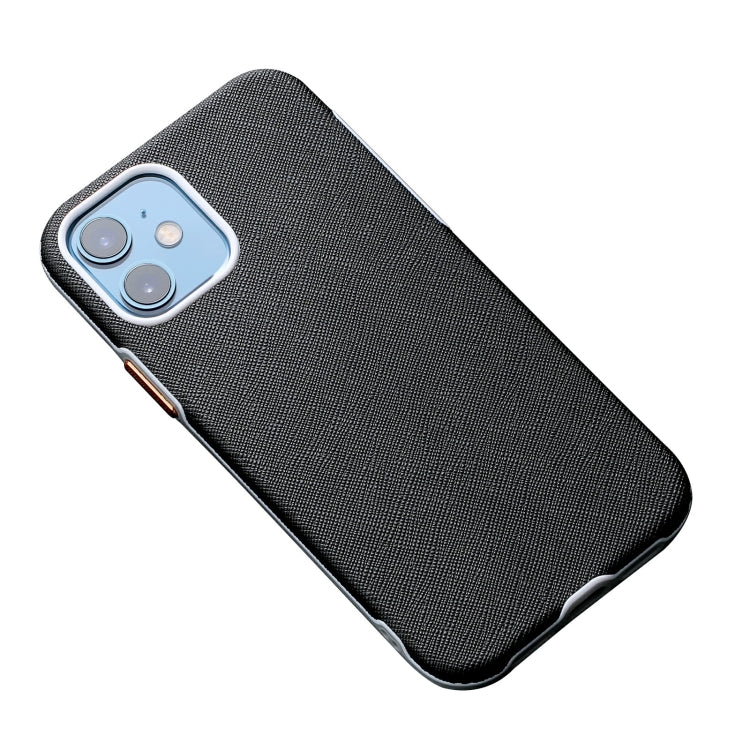 For iPhone 12 mini Business Cross Texture PC Protective Case
