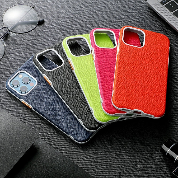 For iPhone 12 / 12 Pro Business Cross Texture PC Protective Case