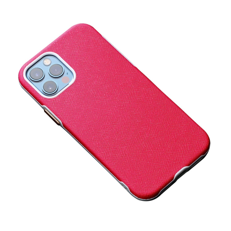For iPhone 12 / 12 Pro Business Cross Texture PC Protective Case