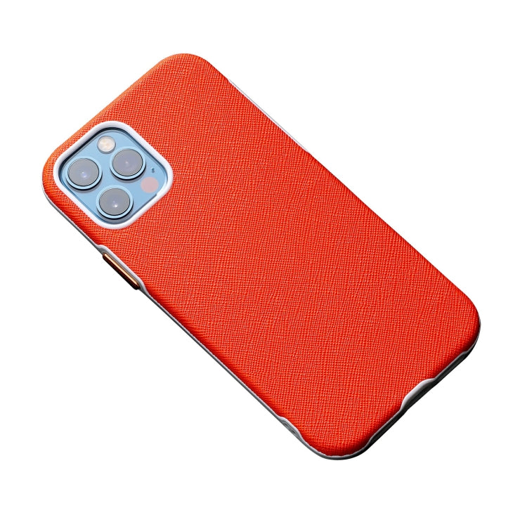 For iPhone 12 / 12 Pro Business Cross Texture PC Protective Case