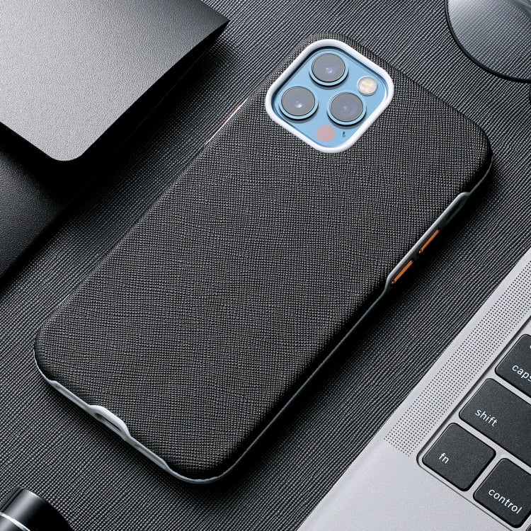 For iPhone 12 / 12 Pro Business Cross Texture PC Protective Case