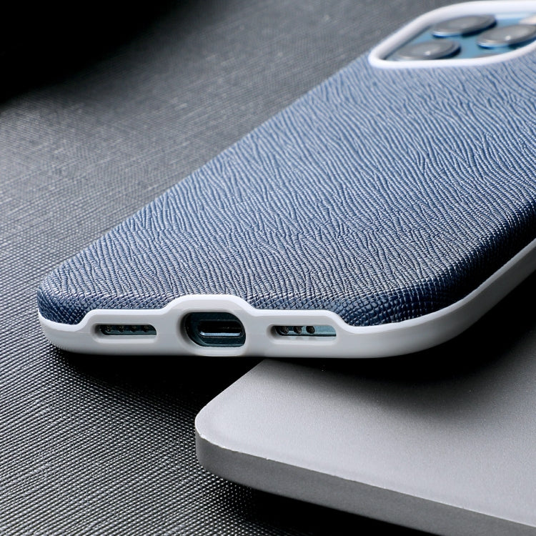 For iPhone 12 / 12 Pro Business Cross Texture PC Protective Case