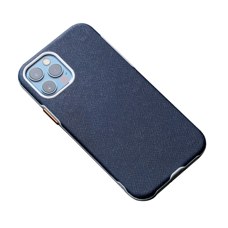 For iPhone 12 Pro Max Business Cross Texture PC Protective Case