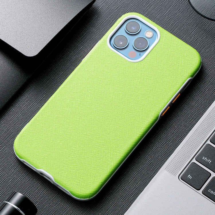 For iPhone 12 Pro Max Business Cross Texture PC Protective Case