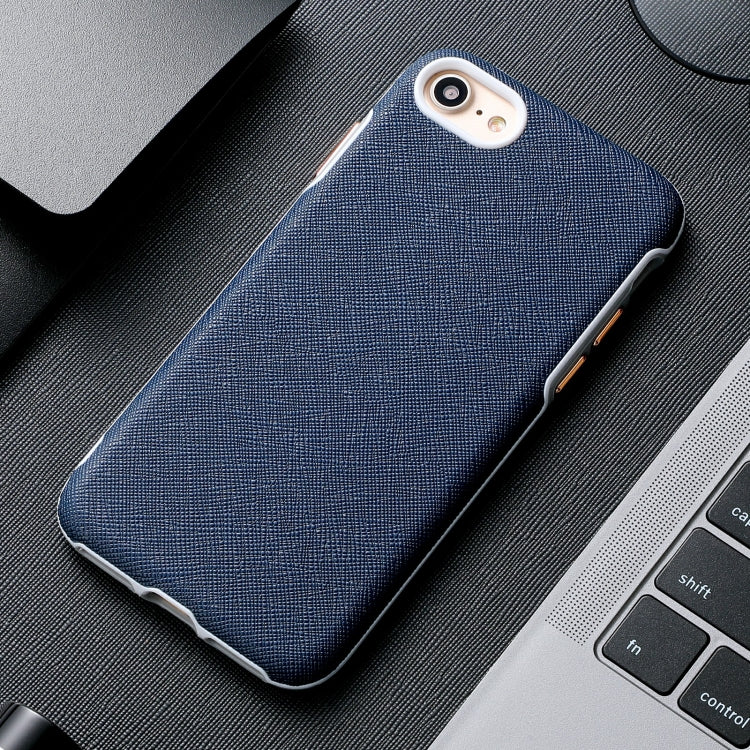 For iPhone SE 2022 / SE 2020 / 8 / 7 Business Cross Texture PC Protective Case