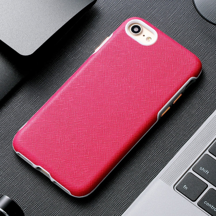 For iPhone SE 2022 / SE 2020 / 8 / 7 Business Cross Texture PC Protective Case