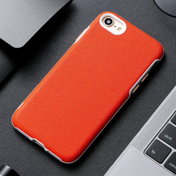 For iPhone SE 2022 / SE 2020 / 8 / 7 Business Cross Texture PC Protective Case