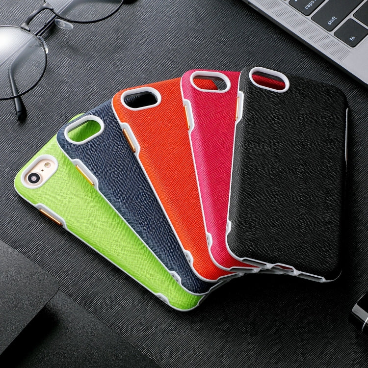 For iPhone SE 2022 / SE 2020 / 8 / 7 Business Cross Texture PC Protective Case