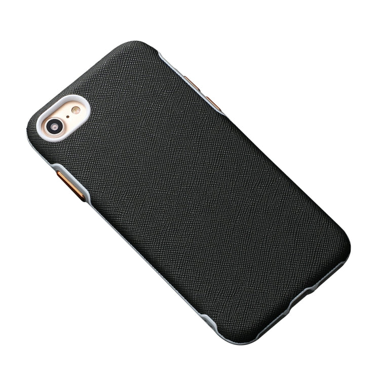 For iPhone SE 2022 / SE 2020 / 8 / 7 Business Cross Texture PC Protective Case