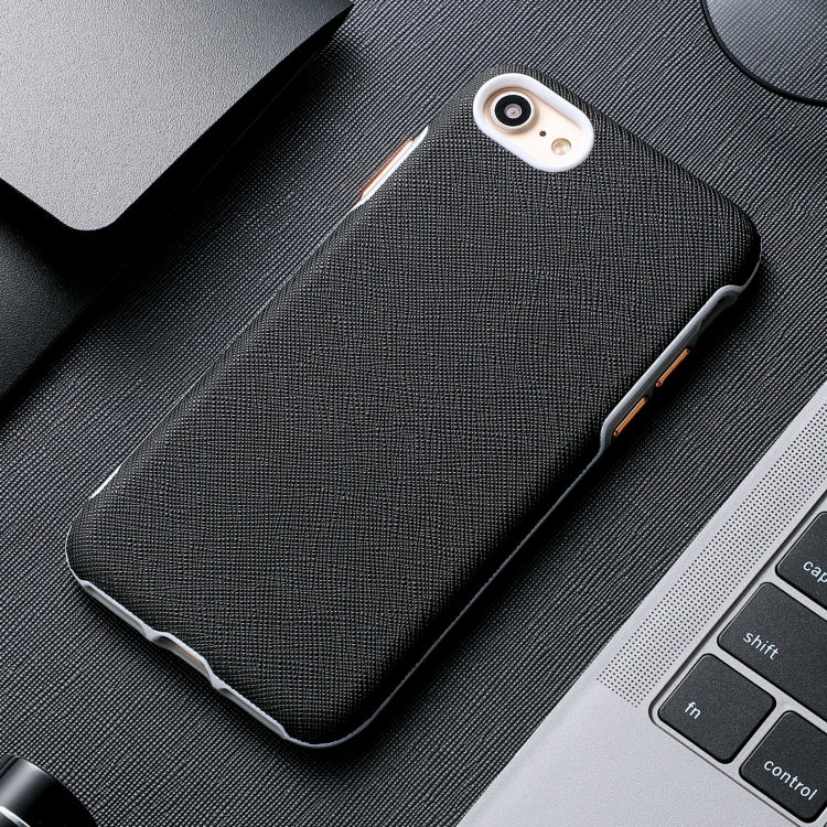 For iPhone SE 2022 / SE 2020 / 8 / 7 Business Cross Texture PC Protective Case