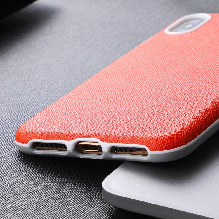 For iPhone X / XS Business Cross Texture PC Protective Case