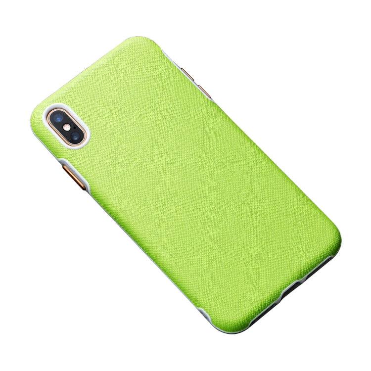 For iPhone X / XS Business Cross Texture PC Protective Case