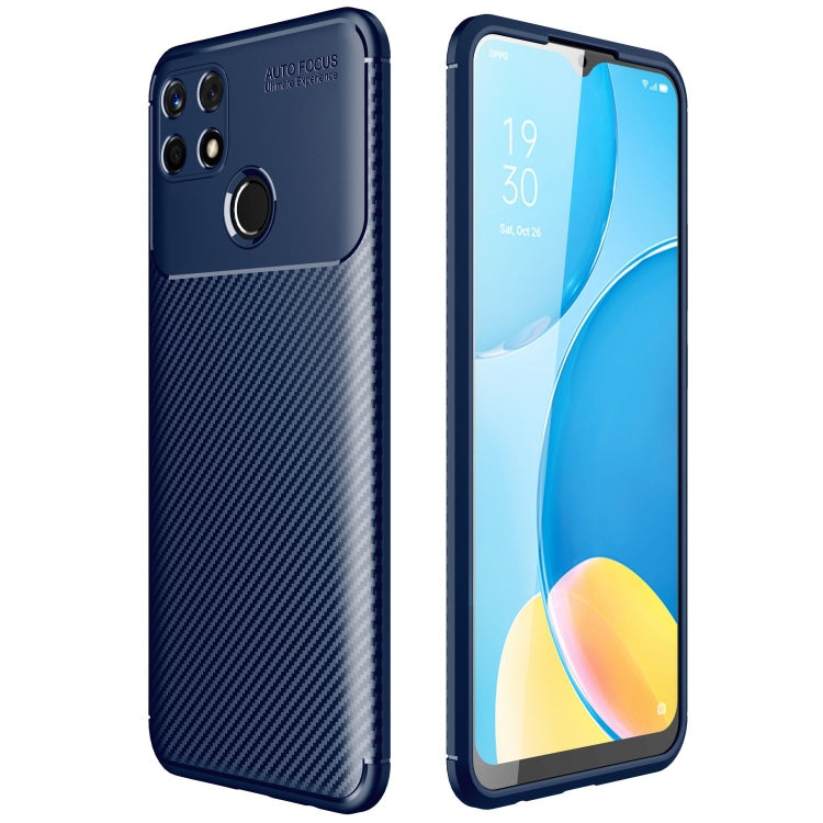 For Realme Narzo 30A Carbon Fiber Texture Shockproof TPU Case