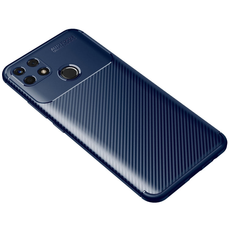 For Realme Narzo 30A Carbon Fiber Texture Shockproof TPU Case