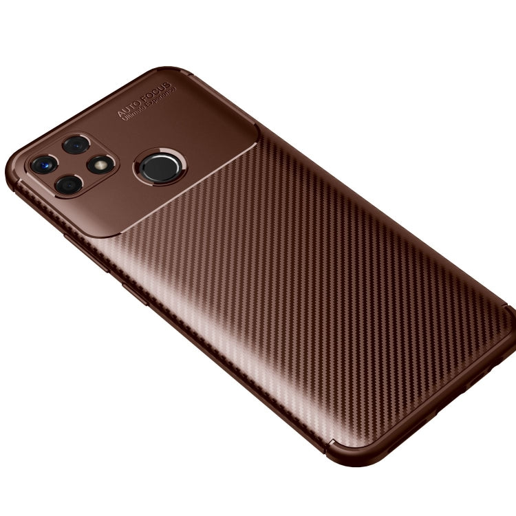 For Realme Narzo 30A Carbon Fiber Texture Shockproof TPU Case