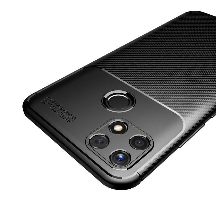 For Realme Narzo 30A Carbon Fiber Texture Shockproof TPU Case