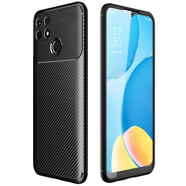 For Realme Narzo 30A Carbon Fiber Texture Shockproof TPU Case