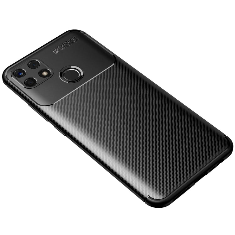 For Realme Narzo 30A Carbon Fiber Texture Shockproof TPU Case
