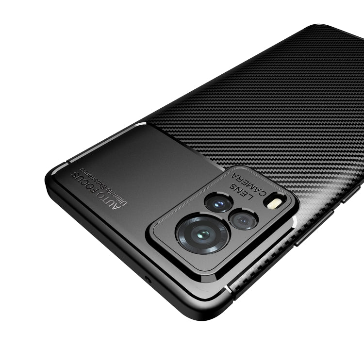 For vivo X60 Pro (Global Official Version) Carbon Fiber Texture Shockproof TPU Case