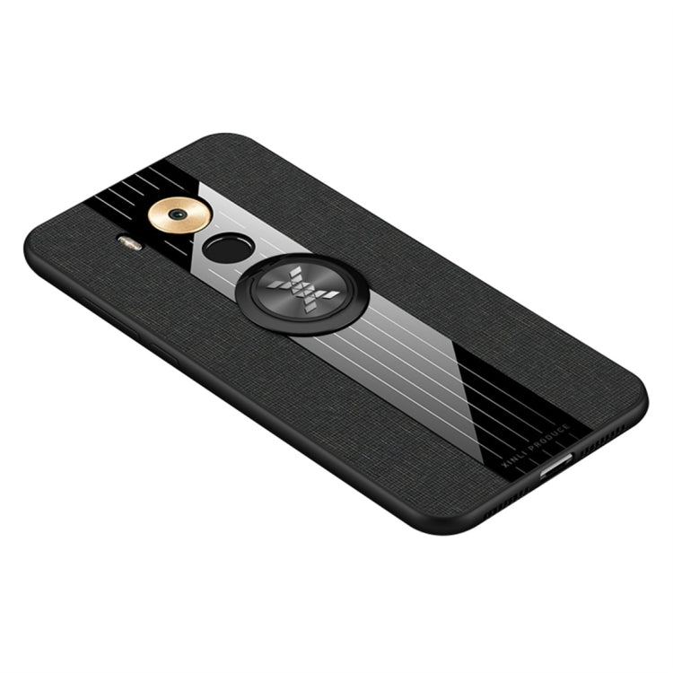 For Huawei Mate 8 XINLI Stitching Cloth Textue Shockproof TPU Protective Case with Ring Holder