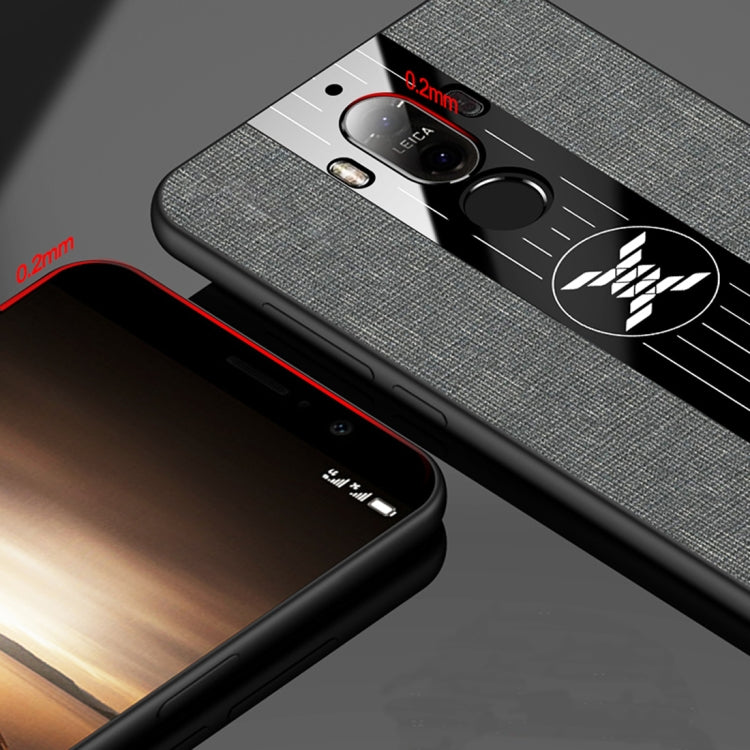 For Huawei Mate 8 XINLI Stitching Cloth Textue Shockproof TPU Protective Case with Ring Holder