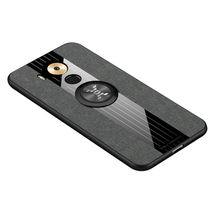 For Huawei Mate 8 XINLI Stitching Cloth Textue Shockproof TPU Protective Case with Ring Holder