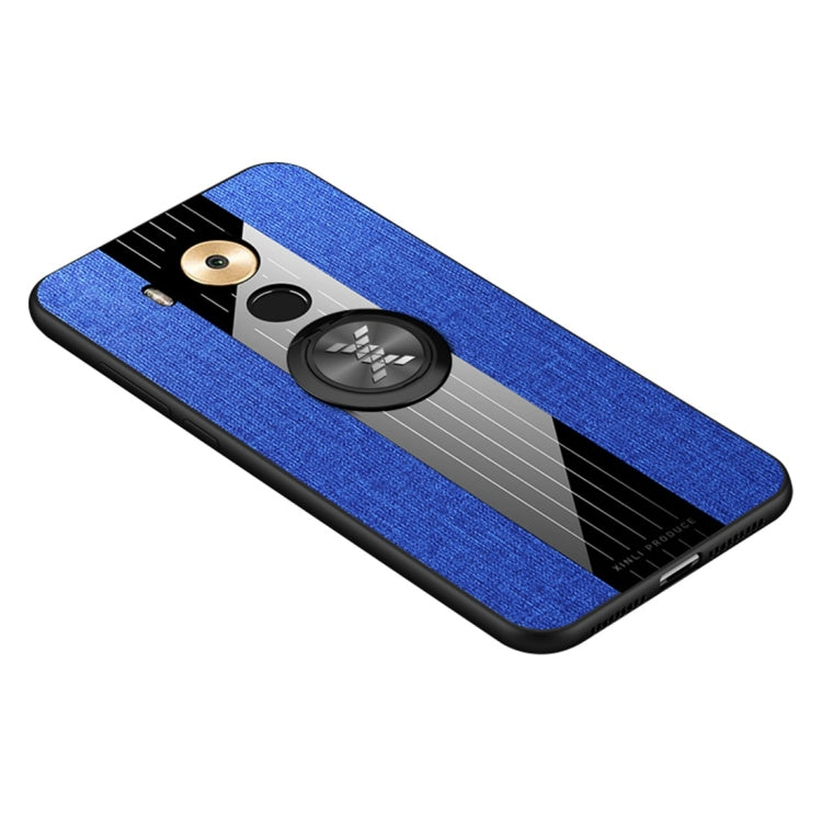 For Huawei Mate 8 XINLI Stitching Cloth Textue Shockproof TPU Protective Case with Ring Holder
