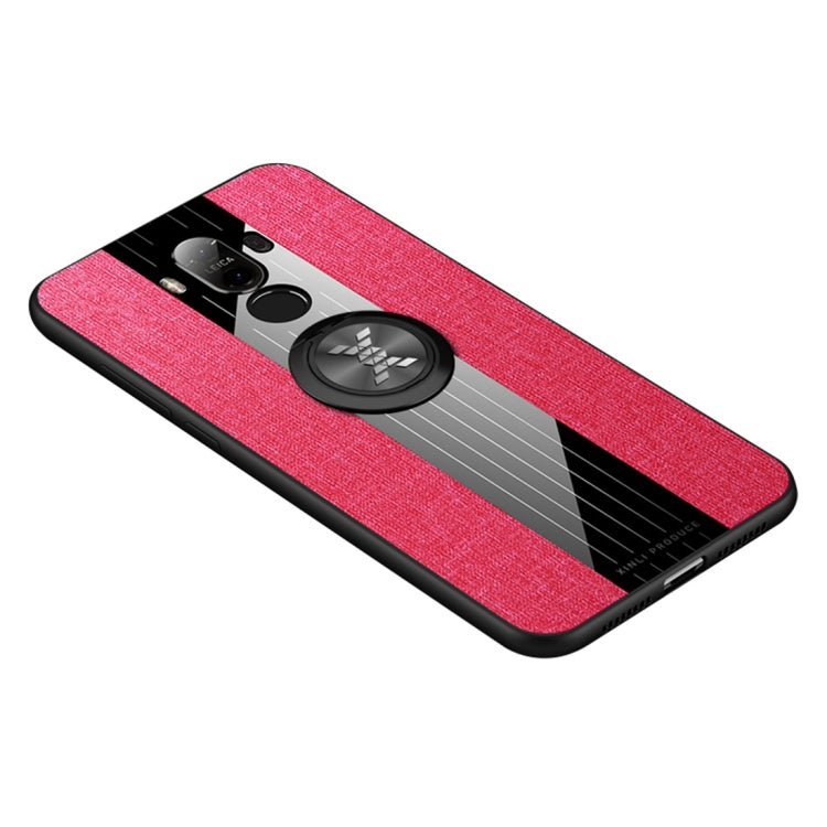 For Huawei Mate 9 XINLI Stitching Cloth Textue Shockproof TPU Protective Case with Ring Holder