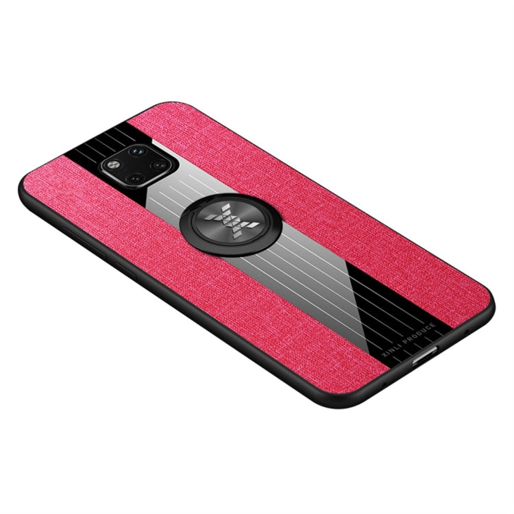 For Huawei Mate 20 Pro XINLI Stitching Cloth Textue Shockproof TPU Protective Case with Ring Holder
