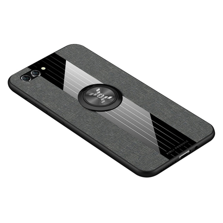 For Huawei nova 2s XINLI Stitching Cloth Textue Shockproof TPU Protective Case with Ring Holder