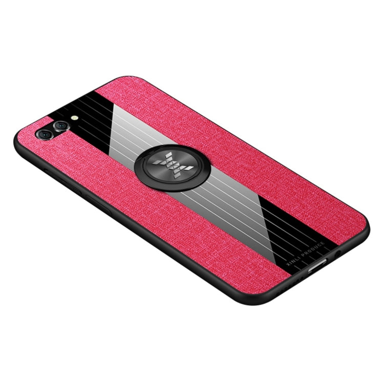 For Huawei nova 2s XINLI Stitching Cloth Textue Shockproof TPU Protective Case with Ring Holder