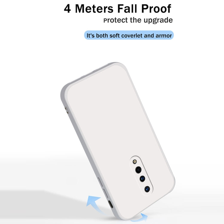 For OnePlus 8 Solid Color Imitation Liquid Silicone Straight Edge Dropproof Full Coverage Protective Case