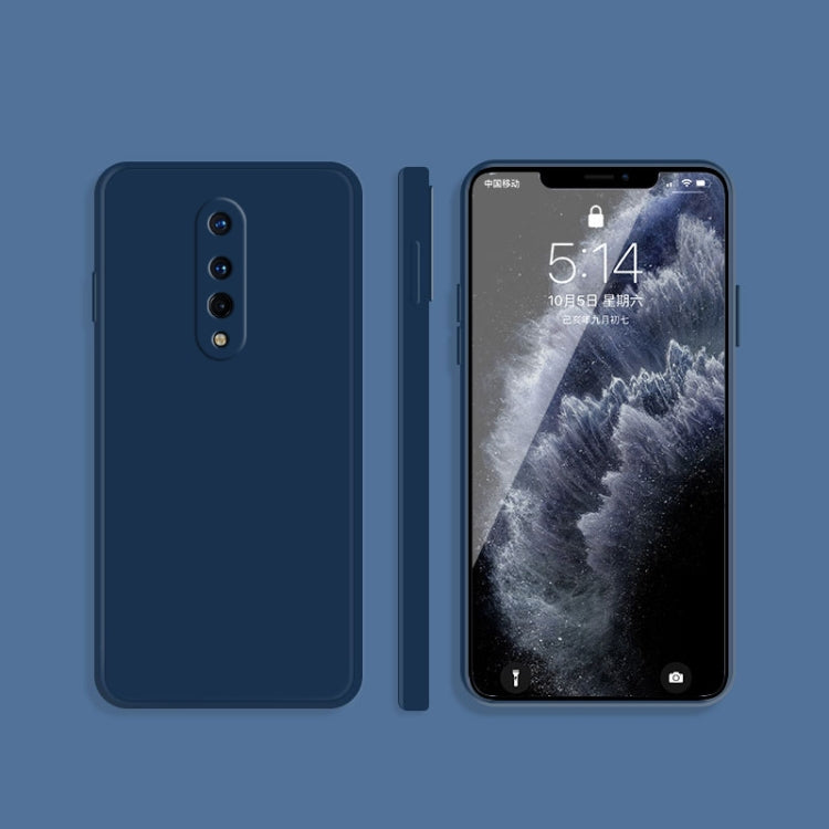For OnePlus 8 Solid Color Imitation Liquid Silicone Straight Edge Dropproof Full Coverage Protective Case