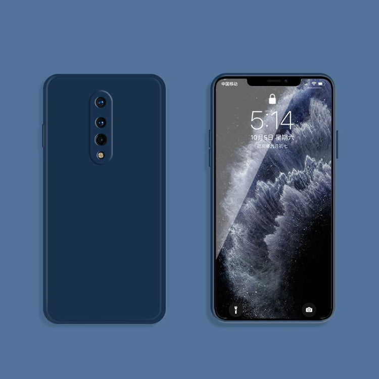 For OnePlus 8 Solid Color Imitation Liquid Silicone Straight Edge Dropproof Full Coverage Protective Case