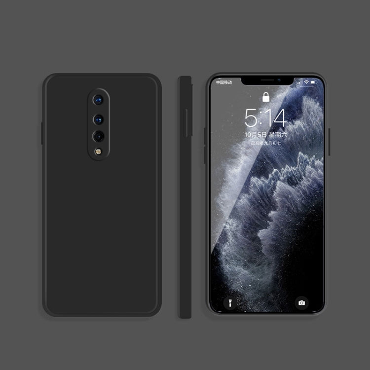 For OnePlus 8 Solid Color Imitation Liquid Silicone Straight Edge Dropproof Full Coverage Protective Case