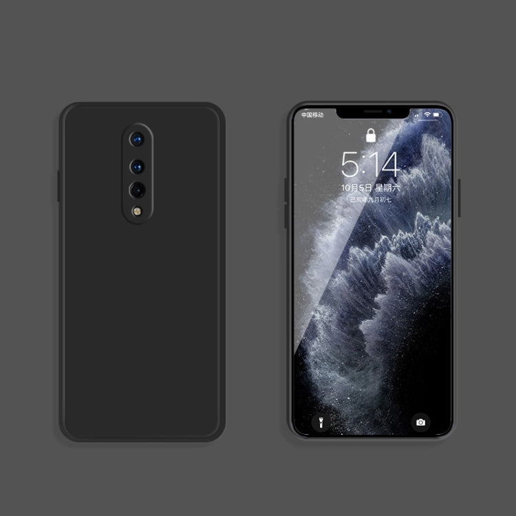 For OnePlus 8 Solid Color Imitation Liquid Silicone Straight Edge Dropproof Full Coverage Protective Case