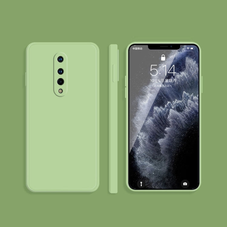For OnePlus 8 Solid Color Imitation Liquid Silicone Straight Edge Dropproof Full Coverage Protective Case